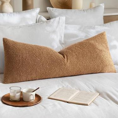 Imagem de Capa de travesseiro MIULEE Textured Boucle Brown 36x14cm Pacote com 1