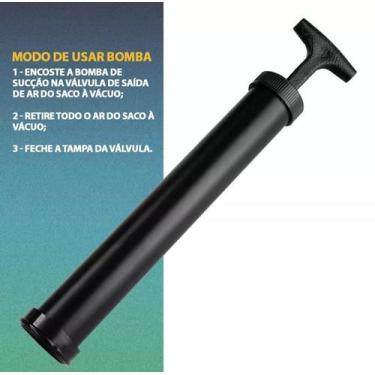 Imagem de Saco a Vácuo Organizador Hermético Para Viagem Roupa Cobertor Closet M