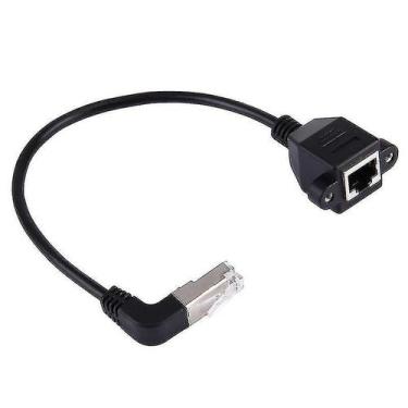 Imagem de Conjuntos de acessórios de computador 30cm rj45 macho dobrado para cim