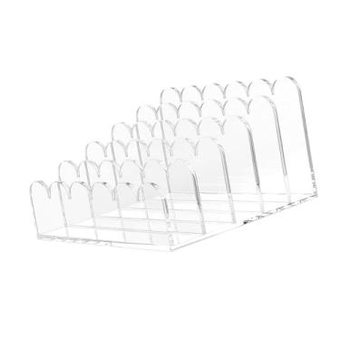 Imagem de oshhni Bandeja de papel acrílica organizador de mesa de acrílico porta-arquivos para escola e escritório acessórios transparentes para mesa de negócios