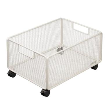 Imagem de DimyFew Carrinho de Armazenamento de Malha Rolável com Rodas, Organizador de Arquivos Suspenso Simples E Portátil para Debaixo Da Mesa para Artesanato No Escr, 48x25x23cm