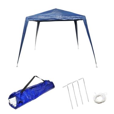Imagem de Gazebo Tenda Montável Base 3X3M Bolsa Transporte Azul Sombra