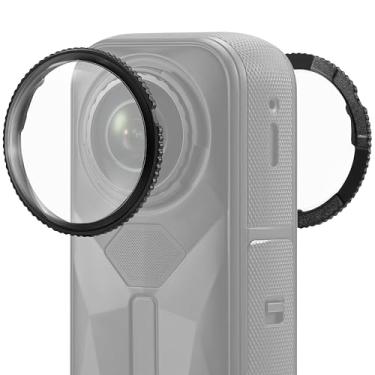 Imagem de Protetor de lente para Insta360 X5, capa protetora de lente de vidro temperado antirreflexo para acessórios Insta 360 X5, à prova de arranhões/quedas/poeira, compatível com grande angular, design de
