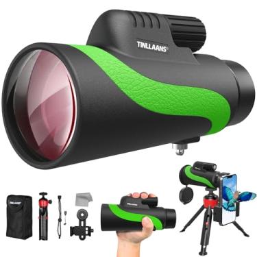 Imagem de Telescópio monocular, monóculos para adultos de alta potência com prisma BAK-4, lente FMC, ângulo amplo de 8°, mira monocular HD de 16 x 56 para observação de estrelas, observação de pássaros com