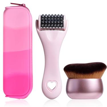 Imagem de JPNK Pincel de maquiagem corporal extragrande para autobronzeador, mistura de maquiagem de pernas, bronzeador e massageador facial para cuidados com a pele com bolsa de silicone