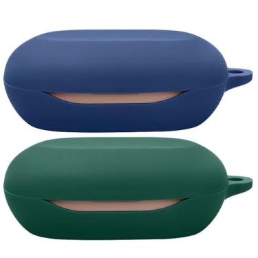 Imagem de Acddeny Capa de fone de ouvido compatível com JBL Sense Life, [suporta carregamento sem fio] [capa protetora à prova de choque] capa de silicone para fone de ouvido (azul-verde)