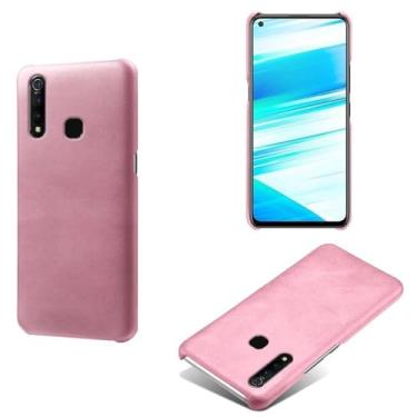 Imagem de Capa para vivo Z1 Pro,Proteção contra quedas,Casca de volta de cor sólida simples,Design de couro de imitação de plástico-Pink