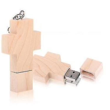 Imagem de Conjuntos de acessórios de computador 2 gb madeira estilo cruz usb fla