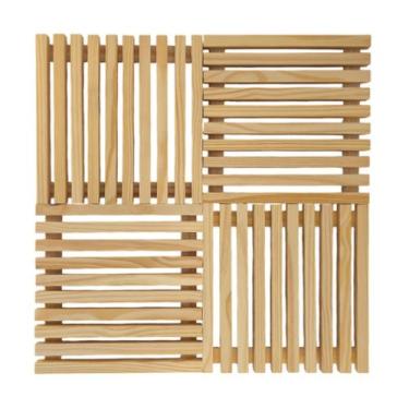 Imagem de 6 Revestimento Parede Painel Ripado Placa Madeira Pinus 30x30 - Tudo J