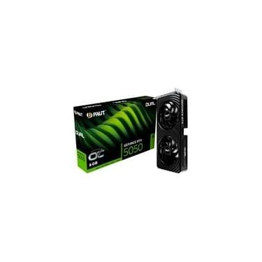 Imagem de Placa de Vídeo Palit RTX 5050 Dual OC NVIDIA Geforce, 8GB, GDDR6, 2647 MHz, DLSS, Ray Tracing - NE65050S19P1-GB2070D