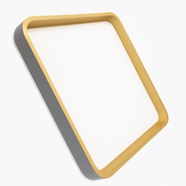 Imagem de Luminária Quaradra Paflon Design Moderno Bivolt Cinza 30W