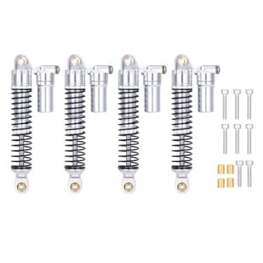 Imagem de TRX4M Brass & Aluminium Shocks 53mm/59mm/66mm/78mm Long Threaded Shock Absorber Oil Damper for TRX-4M 1/18 RC Crawler Upgrades (Silver,59mm)