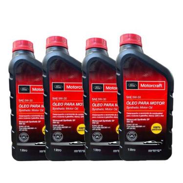 Imagem de Kit 4 Oleo Motor 5W-30 Sintetico - Api Sl Motorcraft 5W30FORDKIT, 0