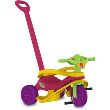 Imagem de Triciclo MOTOTICO Velocípede Passeio e Pedal ROSA Feminino Brinquedos 