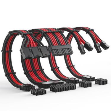 Imagem de Kit de extensão de cabo AsiaHorse 12VHPWR 16AWG 30 cm com pentes de ca