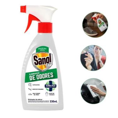 Imagem de Sanol Eliminador de Odores 330ml Neutraliza Cheiros e Elimina 99,9% de