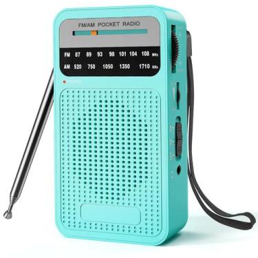 Imagem de Rádio portátil Goodes AM/FM com melhor recepção verde