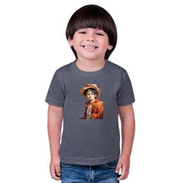 Imagem de Camisa Infantil One Piece Solo Power Air - MARCELO, Cinza escuro, 4