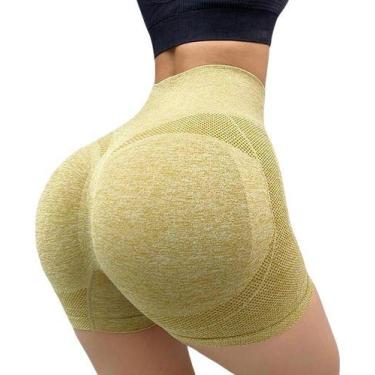 Imagem de Shorts Levanta Bumbum Feminino Academia Fitness Yoga Cintura Alta - Ev