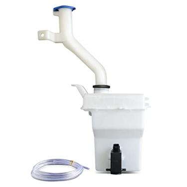 Imagem de DNA Motoring OEM-WT-KI1288104 Reservatório de fluido de lavadora de para-brisa de carro estilo fábrica com bomba de tampa e tubo de enchimento compatível com Rio 06-11 Hatchback