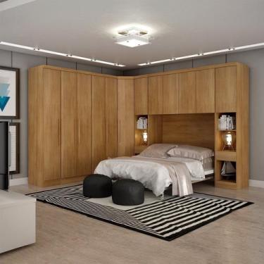 Imagem de Guarda-roupa Casal 12 Portas 7 Peças Modulado Cairo - Novo Horizonte
