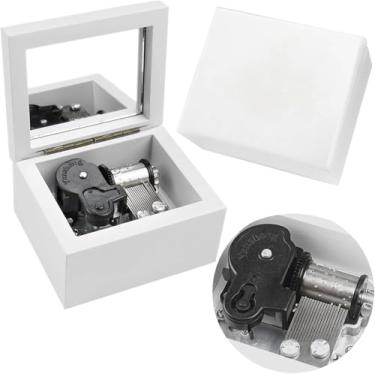 Imagem de Sinzyo The Legend of Zelda Caixa de música Vintage Caixas musicais Presente para aniversário Dia dos Namorados Dia de Natal(Caixa Branca Com Espelho)