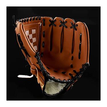 Imagem de Luva de beisebol desportos ao ar livre luva de beisebol equipamento de prática de softball 10,5/11,5/12,5 polegadas mão esquerda para adultos jovens crianças treinar luvas e luvas de beisebol (col
