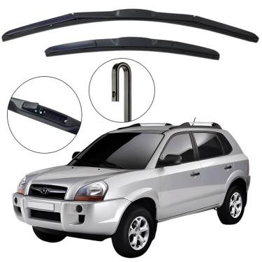 Imagem de Kit Palheta Dianteira Tucson 2005 a 2016 Limpador de Parabrisa de Silicone