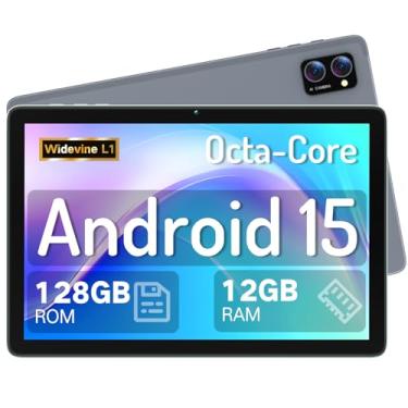 Imagem de LECTRUS Tablet, tablet Android 15 de 10,1 polegadas – Octa-Core 12 GB RAM 128 GB de armazenamento (2 TB expansível), tablets com tela sensível ao toque HD, PC com câmera dupla, bateria de longa