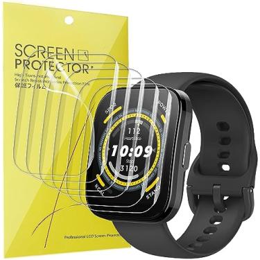 Imagem de Lamshaw Compatível com o protetor de tela Amazfit Bip 5, [pacote com 6] Película protetora de tela macia TPU de cobertura total compatível com Amazfit Bip 5 Smart Watch (pacote com 6)