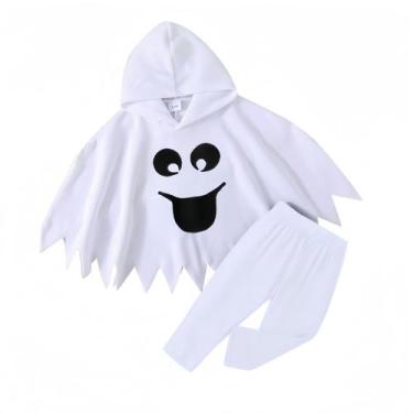 Imagem de Conjunto de roupa infantil Noubeau White Ghost Cloak com capuz 7-8Y