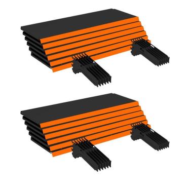 Imagem de Kit 12 Bandejas Gondola Ponta FIT 40 Preto 12X 30x78 Pe Lara