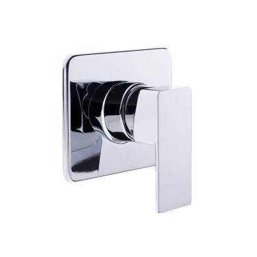 Imagem de Acabamento para registro Monocomando base Docol Chuveiro e Ducha Higiênica Quadrado Alavanca Cromado Brilhante 1/2