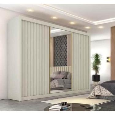 Imagem de Guarda Roupa com 3 Portas de Correr e Espelho Athenas Europa - Móveis 