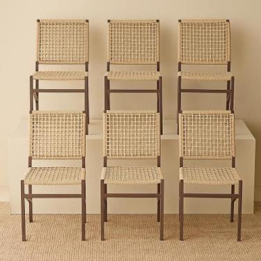 Imagem de Cadeira Corda Nautica Marrom  Sala, Varanda, Sacada, Cozinha - Cadeira