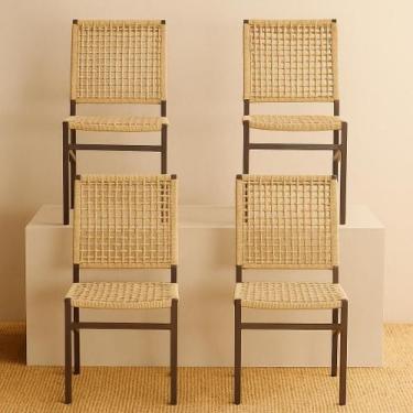 Imagem de Cadeira Corda Nautica Marrom  Sala, Varanda, Sacada, Cozinha - Cadeira