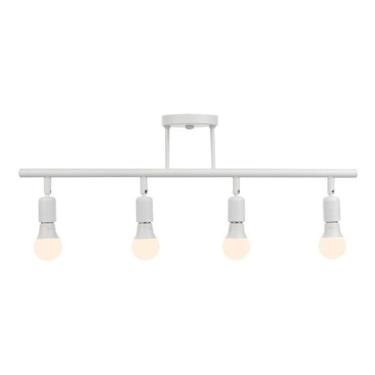 Imagem de Spot Trilho Com 4 Lâmpadas Sobrepor Direcionável E27 Branco