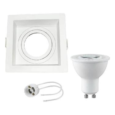 Imagem de Spot Embutir Dicroica Led Mr16 Recuad 3000K Luz Amarelada 6.