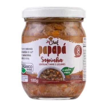 Imagem de Sopinha em pedaços Lentilha, Carne e Legumes Orgânica Papapá 180g