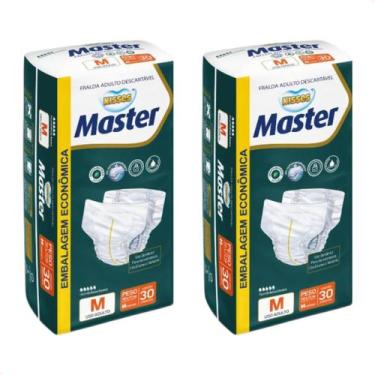 Imagem de Kit com 2 - Fralda Geriatrica Desc KISSES Master Tam M 30UND