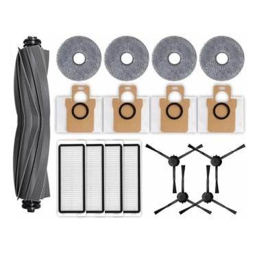 Imagem de Compatible With Dreame L20 Ultra Robot Vacuum Spare Parts Compatible With Dreame L30 Ultra Rubber Main Side Brushes Mop Cloths HEPA Filters Dust Bag Accessories(WHITE)