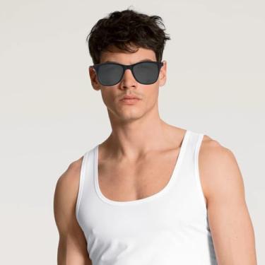 Imagem de Óculos de sol esportivos clássicos para homens e mulheres com proteção UV estilosos para atividades ao ar livre e presentes, Armação azul areia, lente cinza, F