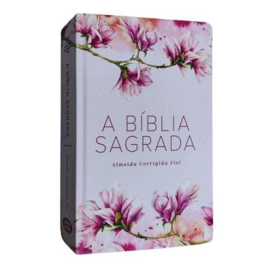 Imagem de Bíblia sagrada  acf  letra gigante  capa dura floral - SBTB