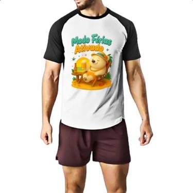 Imagem de Camiseta Raglan Urso Polar modo ferias ativado - Alearts, EG