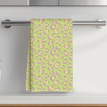 Imagem de Toalhas de cozinha de limão manchado 35 x 61 cm, toalhas de chá reutilizáveis absorventes de waffle, para limpeza de cozinha, cozimento, decoração de cozinha floral, presentes de ação de graças para
