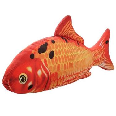 Imagem de Boneca de brinquedo de pelúcia realista dourada Koi Fish 25 cm de pelú