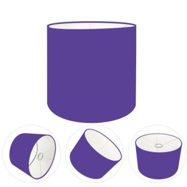 Imagem de Cúpula Abajur Cilíndrica Cp-7009 Ø25x20cm Roxo - Vivare