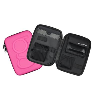 Imagem de Capa de viagem GlucologyTM Diabetic Plus Size – Organizador para tiras de teste de açúcar no sangue, medicação, medidor de glicose, canetas, seringas de insulina, agulhas, lancetas – Pacote de carregador rígido – Plus, rosa fosco