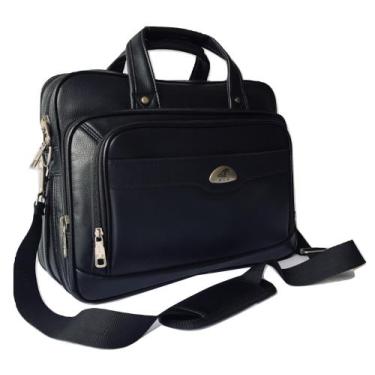 Imagem de Pasta Bolsa Alça Ombro e Mão Em Couro Masculina Feminina P Notebook Li