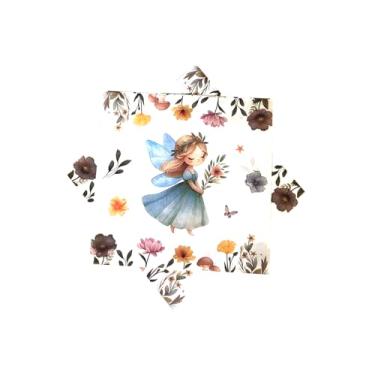 Imagem de 40 peças de guardanapos de festa de fadas decorações de mesa de festa de aniversário floral flores fadas encantadas floresta jardim floresta guardanapos de papel descartáveis lembrancinhas de chá de